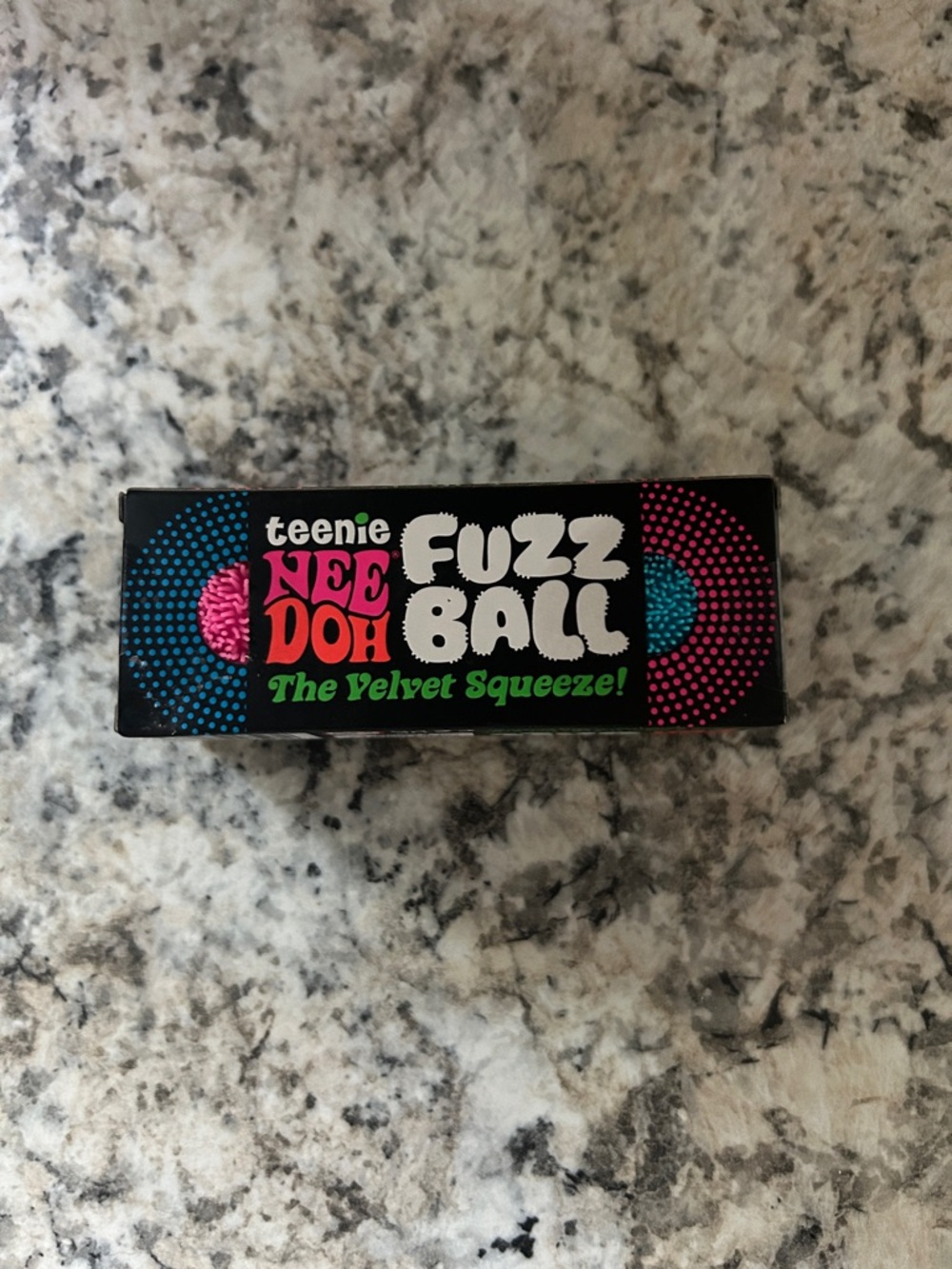 NeeDoh Teenie Fuzz Ball Pack Schylling Nee Doh Squishy Toys Pink Purple and Blue